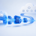 Secure cloud email encryption and data protection illustration.