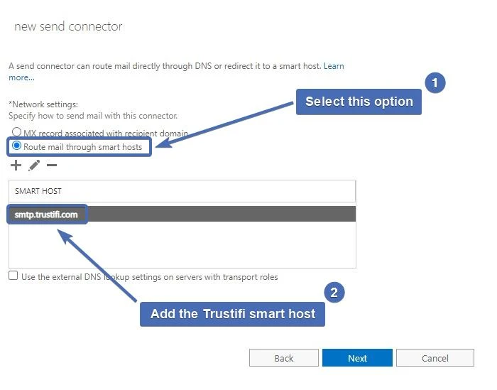 Selecting the connector's routing type