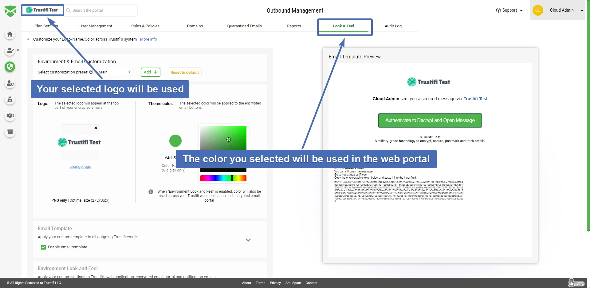 Look & Feel is applied
