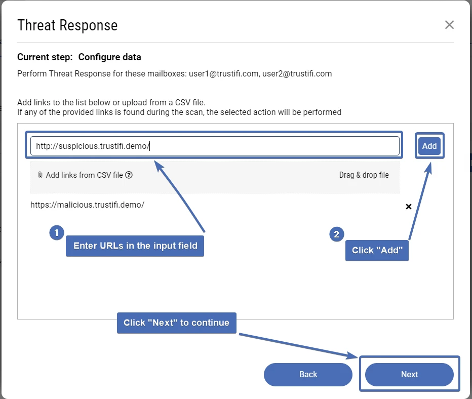 Configuring the data for Threat Response