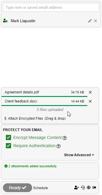 Files added to the Trustifi add-in